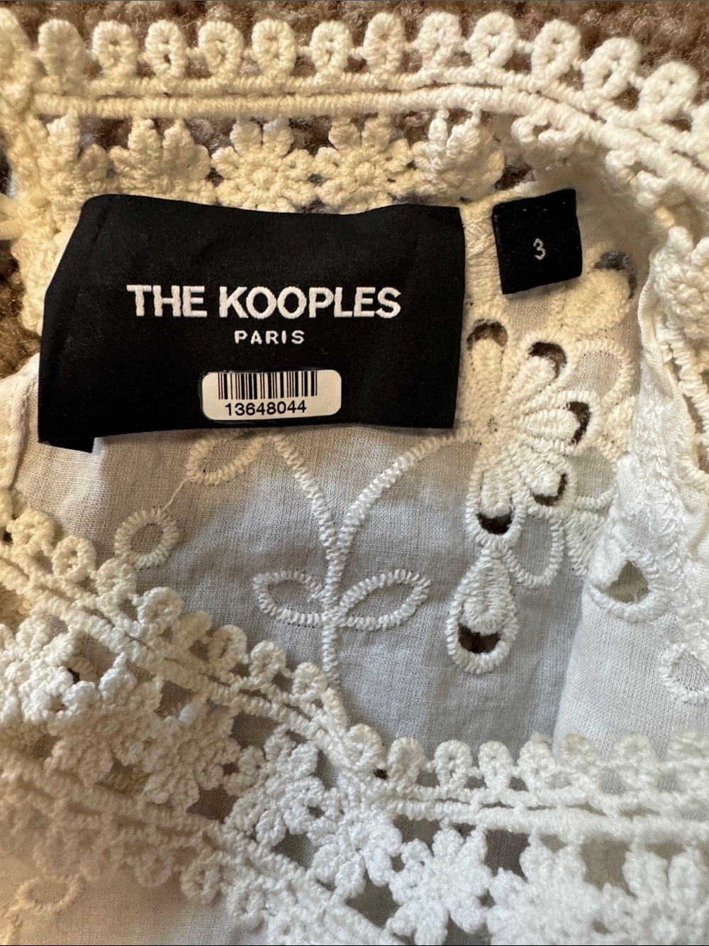 The Kooples White Eyelet Lace Tiered Ruffle Dress - Picture 2 of 4